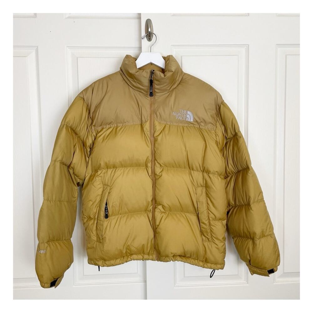 VINTAGE The North Face 90s Nuptse 700 Fill Down Puffer Golden Tan #A187